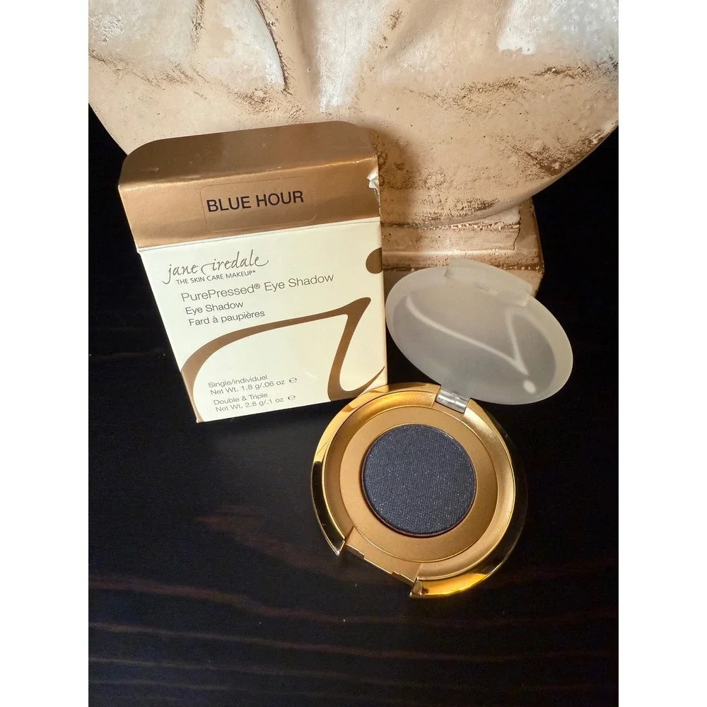 Jane Iredale PurePressed Eye Shadow Single Blue Hour Shimmer Mineral Makeup 1.8g